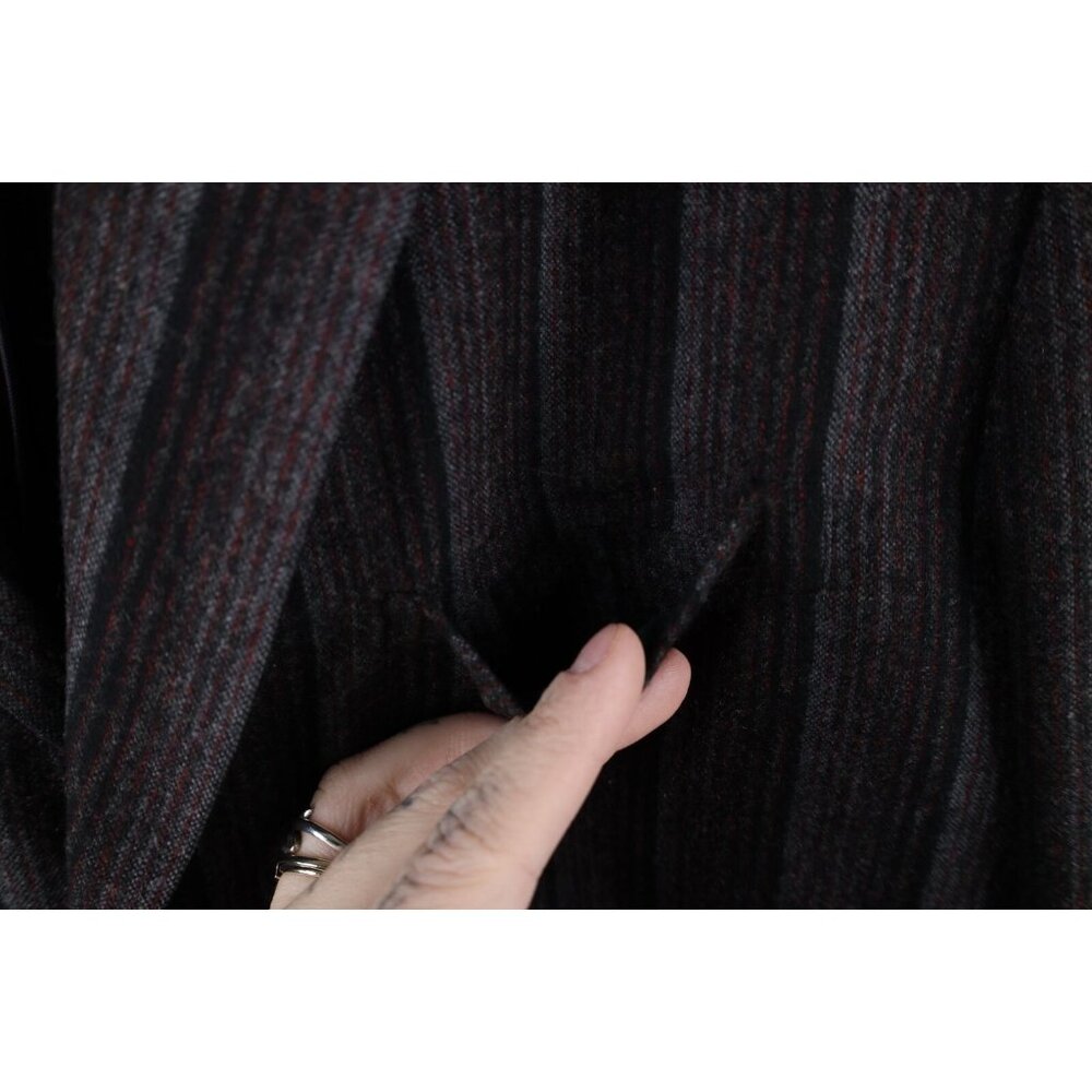Vintage 50s 60s Rockabilly Mens 40R Wool Striped Blazer Suit Coat Jacket USA - Picture 6 of 14